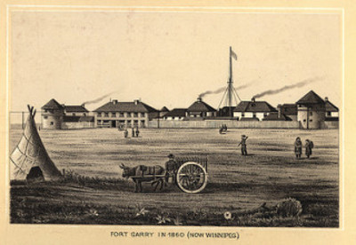 Original title: Fort Garry in 1860 (1885) | by Manitoba Historical Maps