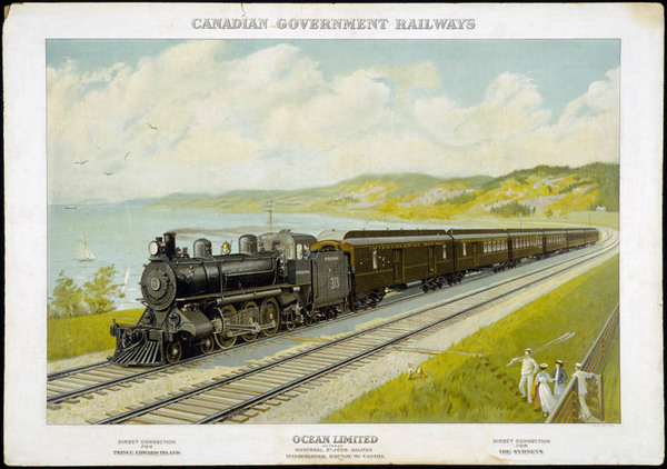 Titre original&nbsp;:  MIKAN 2894058 Canadian Government Railways: Ocean Limited between Montreal, St. John, Halifax Intercolonial Railway of Canada. 1904-1917. [86 KB, 760 X 535]