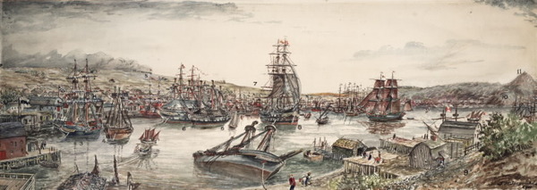Original title:  Town and Harbour of St. John's, Newfoundland, in 1811; Author: Hayward, John William, 1843-1913; Author: Year/Format: 1911, Picture